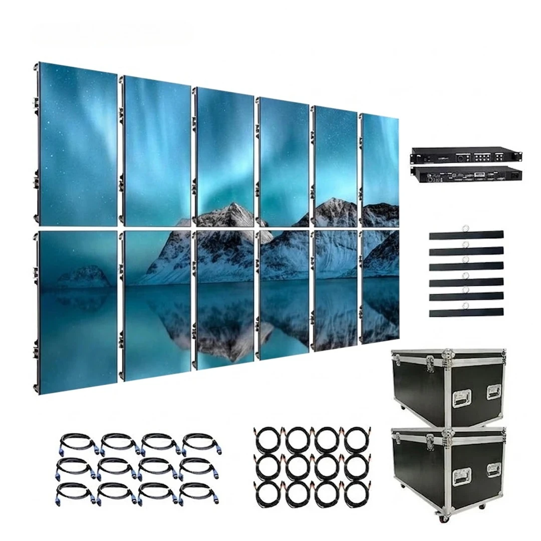 Indoor Outdoor 500x1000mm Event Stage Background LED Video Wall Panel P2.6 P2.9 P3.91 Rental LED Display Screen