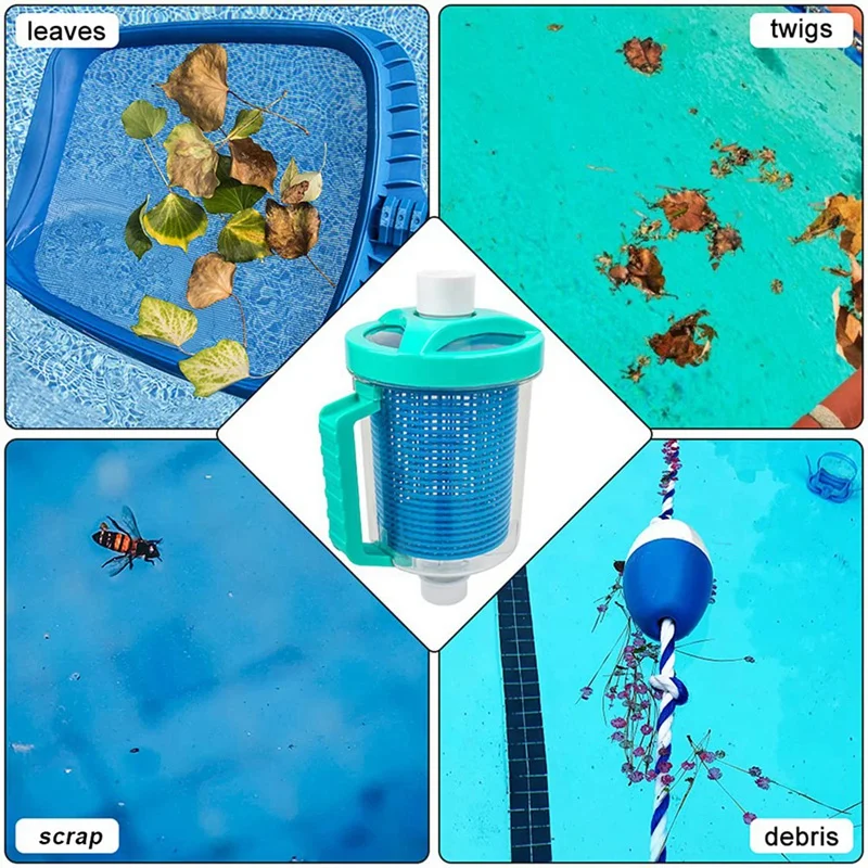

Pool Leaf Canister Leaf Catcher Canister Kit Professional Large Capacity Leaf Canister With Mesh Basket Pool