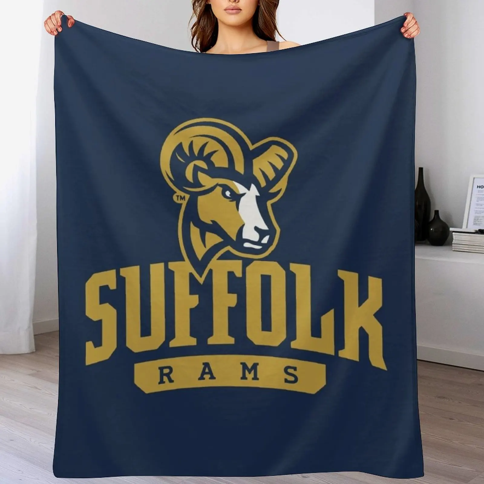 Suffolk University Throw Blanket Soft Beds Stuffeds Furrys Blankets