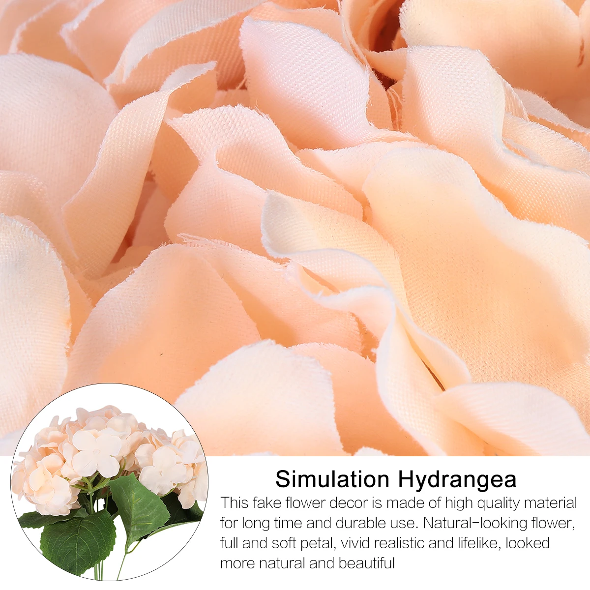 

Artificial Hydrangea Decorations Realistic Flowers Faux Heads Silk Cloth Fake Hydrangeas Bride