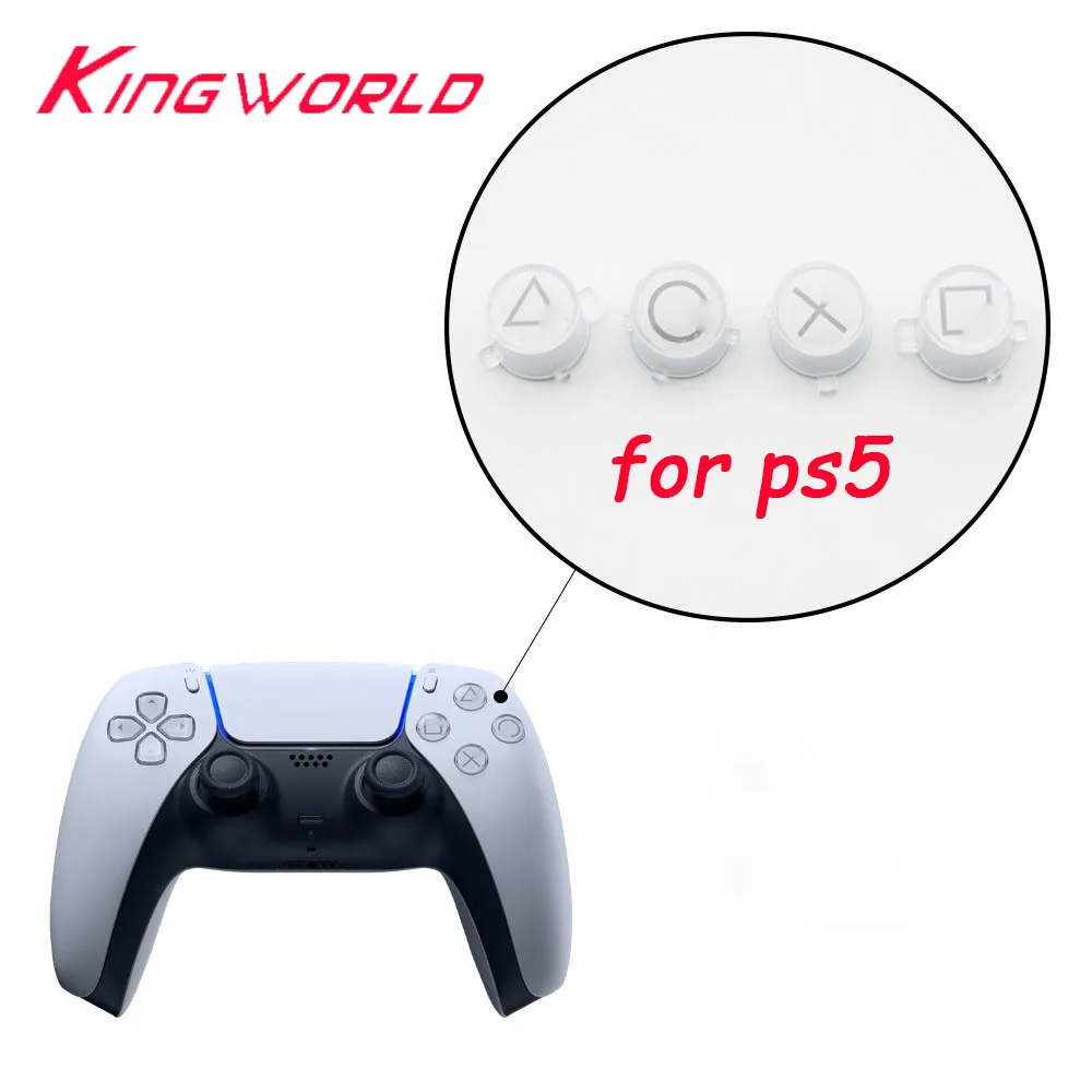 단추 크로스 젤리 크리스탈 클리어 단추 교체 액세서리, PS5 컨트롤러 방향 기능 키 단추