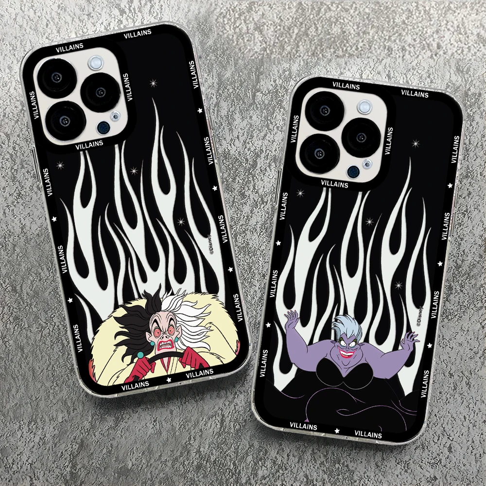 Disney Evil Villains Queen Phone Case For Samsung S24 S23 S22 S21 S20 S10 FE Note 20 10 Plus Ultra Lite 5G Clear Soft TPU Cover