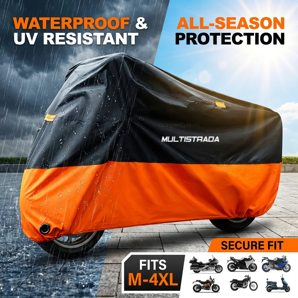 For DUCATI Multistrada 950 1100 1260 1200 S GT 1200S V4 Motorcycle Cover Thick 210D Waterproof Outdoor Uv Protective Dust Rain
