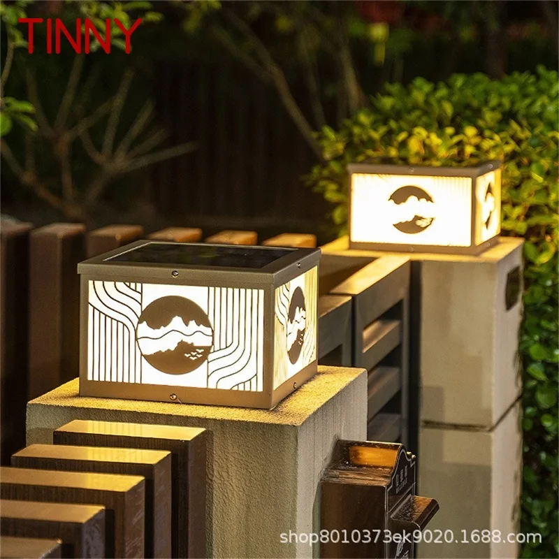 

Outdoor Solar Post Lamp Pillar Light Remote Control Contemporary Waterproof IP65 Wall LED for Home Garden