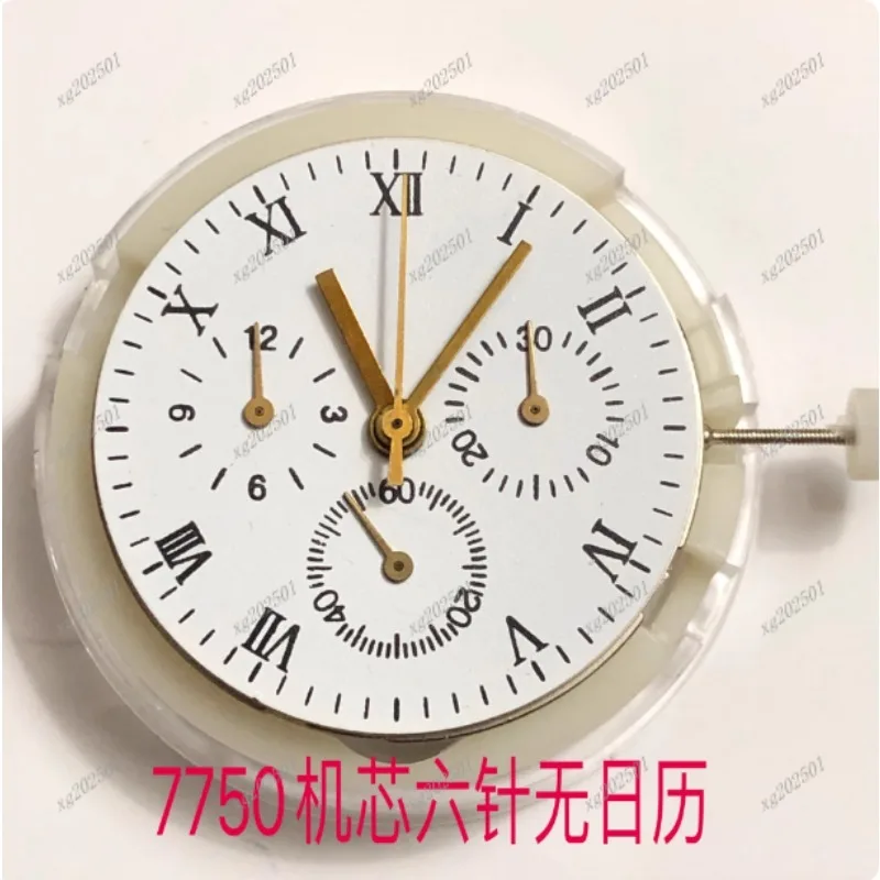 7750 7753 Mechanical Watch Movement 6-Pin Non-Calendar Small Seconds Hand 6'O Clock Position Watchmaking Accessory