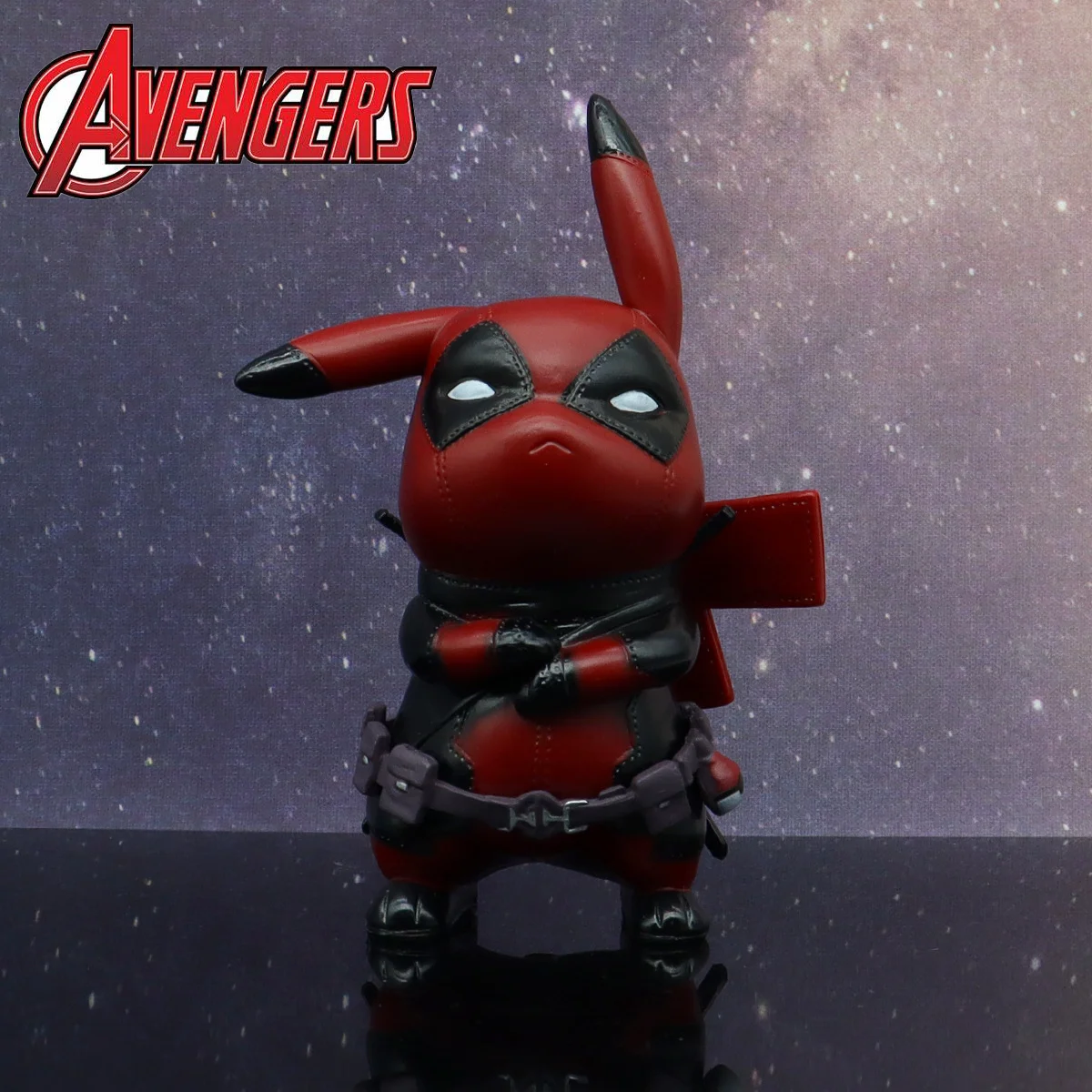 12Cm Pikachu As Deadpool Iron Man Cute Figure Model Dolls Toys Cartoon Animation Tide Play Figure Desktop Car Decoration