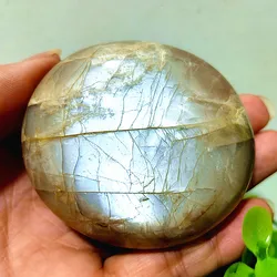 Natural Crystal Orange Moon Palm Stone Witchcraft Spiritual Meditation Feng Shui Crystals Healing High quality Room Decor