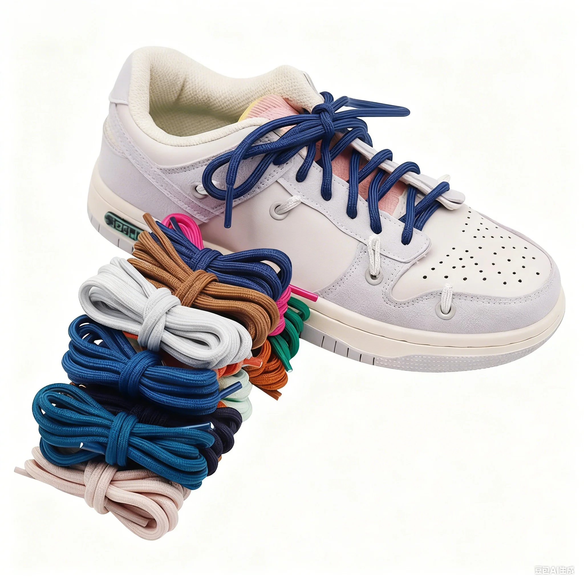 Thick 5mm Round Polyester Solid Color Shoelaces Multiple Color Durable Replacement Laces for 6-8 Eyelets Shoes Sneakers Boots