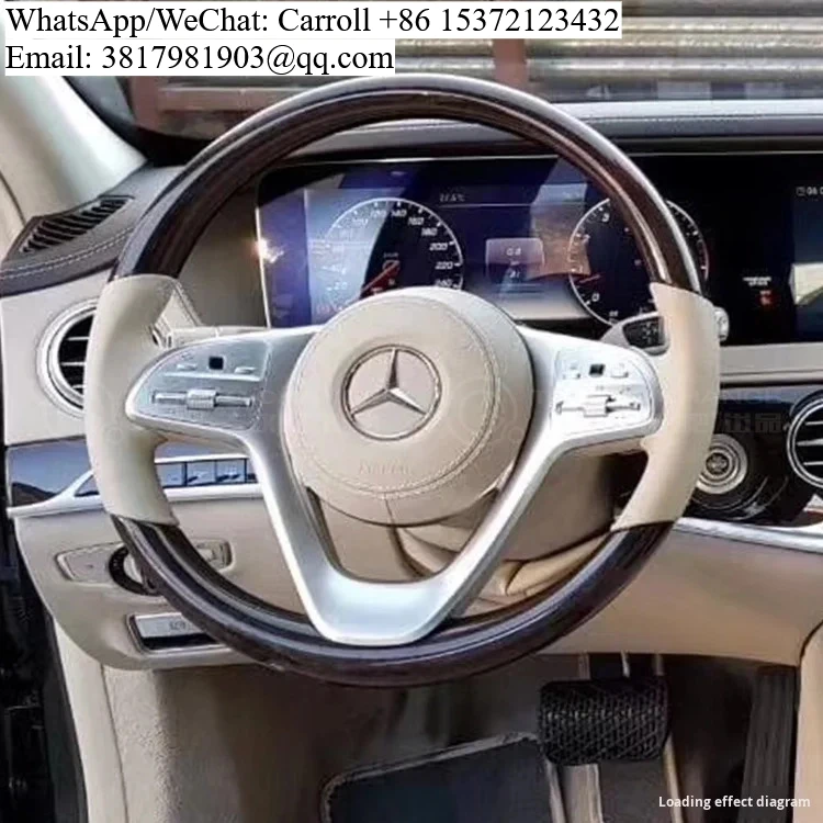 

S-Class 2014-2020 W222 Leather Steering Wheel With Peach Wood Finish