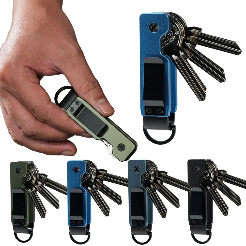 

New Metal Key Organizer Compact Holds 2-5 Keys Key Case Holder Minimalist Keychain Outdoor