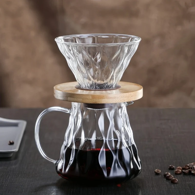 

Hand Brewed Coffee Filter Cup High Temperature Resistant Home Coffee Supplies High Borosilicate Glass Coffee Sharing Pot Set