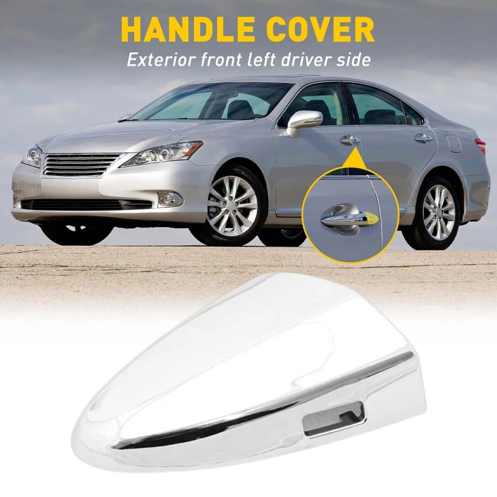 Car Door Handle Cover Cap Chrome Plated Door Lock Bezel Trim Compatible For 2007-2012 ES350 2008-2014 LS600H 69218-33010