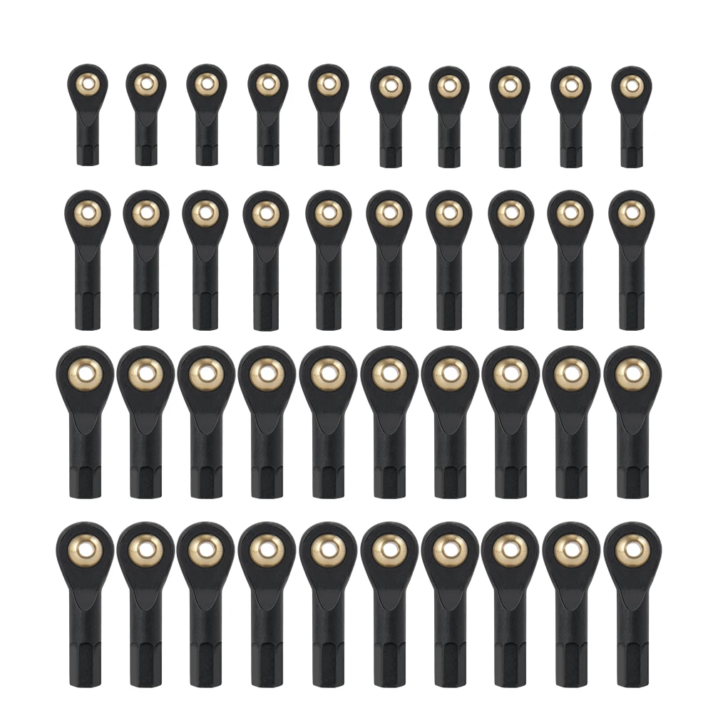 YEAHRUN 10pcs M2 M3 Plastic Tie Rod End Ball Head Joint Coupling For RC Airplane Car Buggy