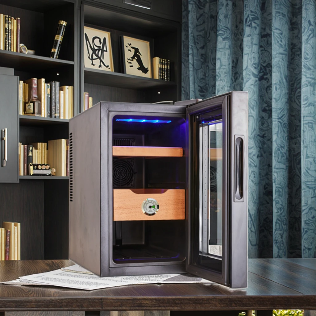 Refrigerator Wine Cooler Chiller Cigar Humidor Cabinet Freestanding Compact Wine Fridge