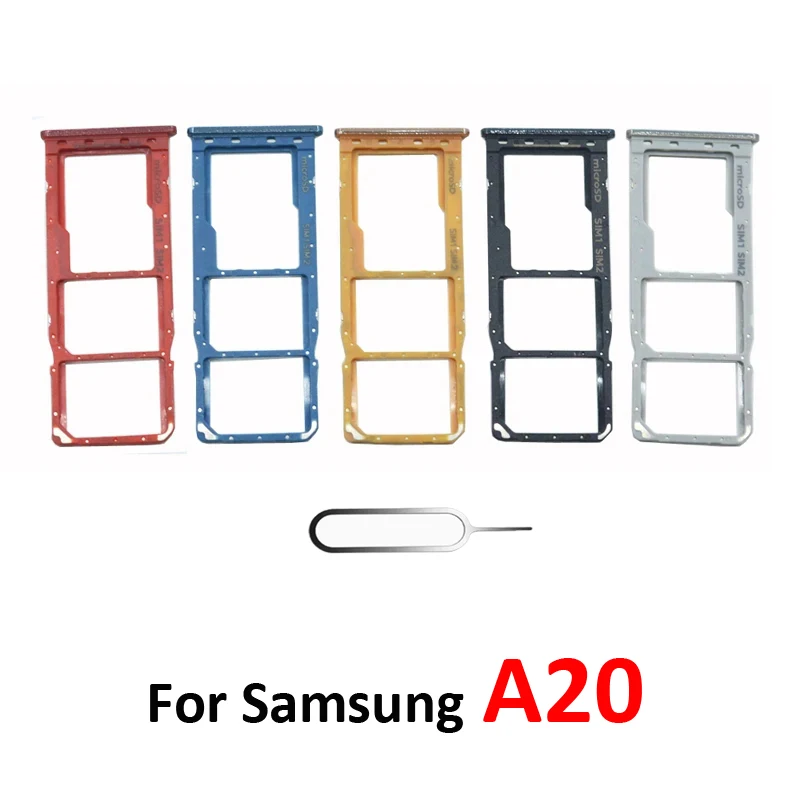 

SIM Card Tray Slot Holder For Samsung Galaxy A20 A205 A205F A205FN A205G A205GN Phone Micro SD Card Adapter Repair Part