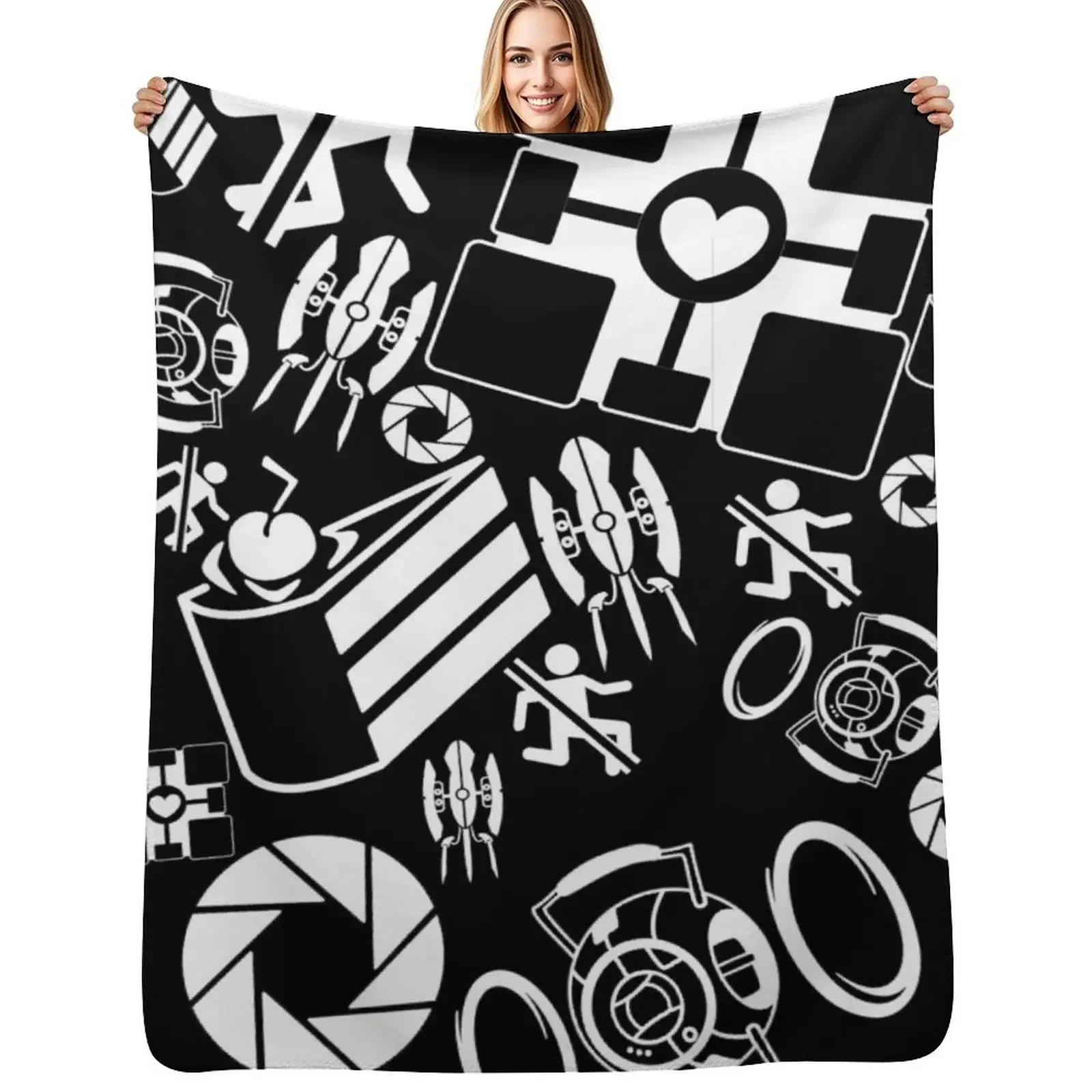 

Portal Pattern Throw Blanket Designers Loose Heavy Blanket