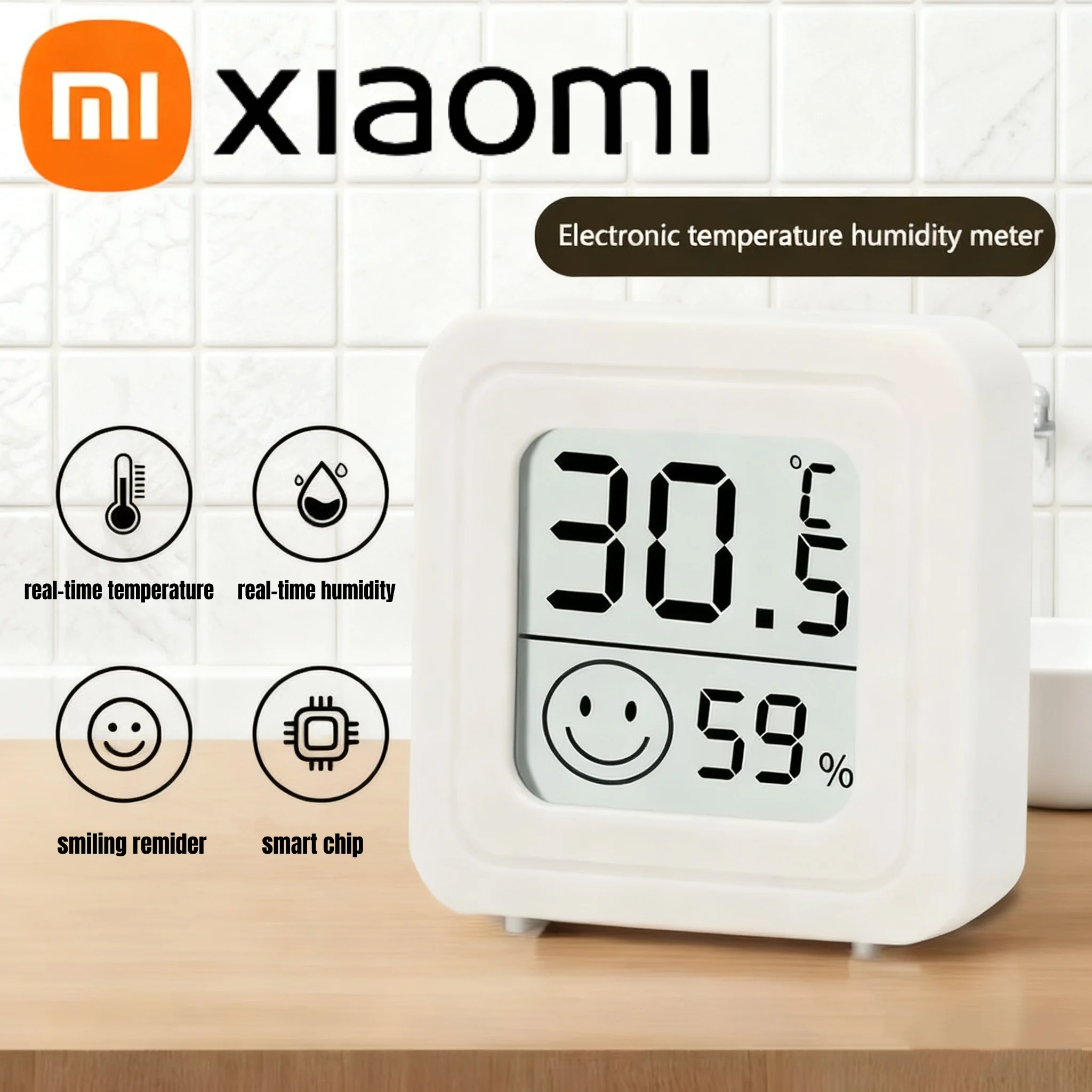 Xiaomi 미니 LCD 디지털 온도계 습도계 실내 실내 온도 습도 측정기 센서 게이지 기상 관측소 4Pcs 세트 핫