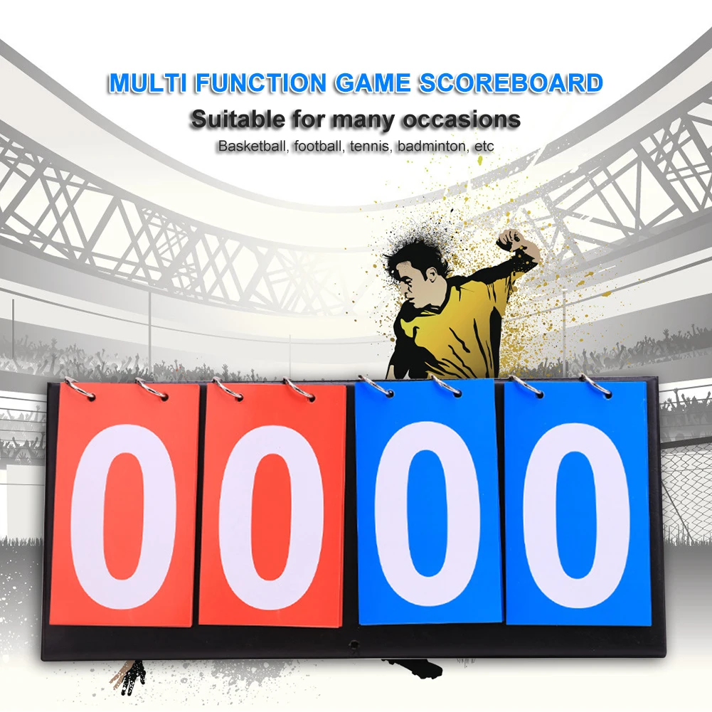 2/4 Digit Referee coach Score Board Foldable Sports Competition Scoreboard Multifunctional Tabletop Sports Scoreboard Basketball