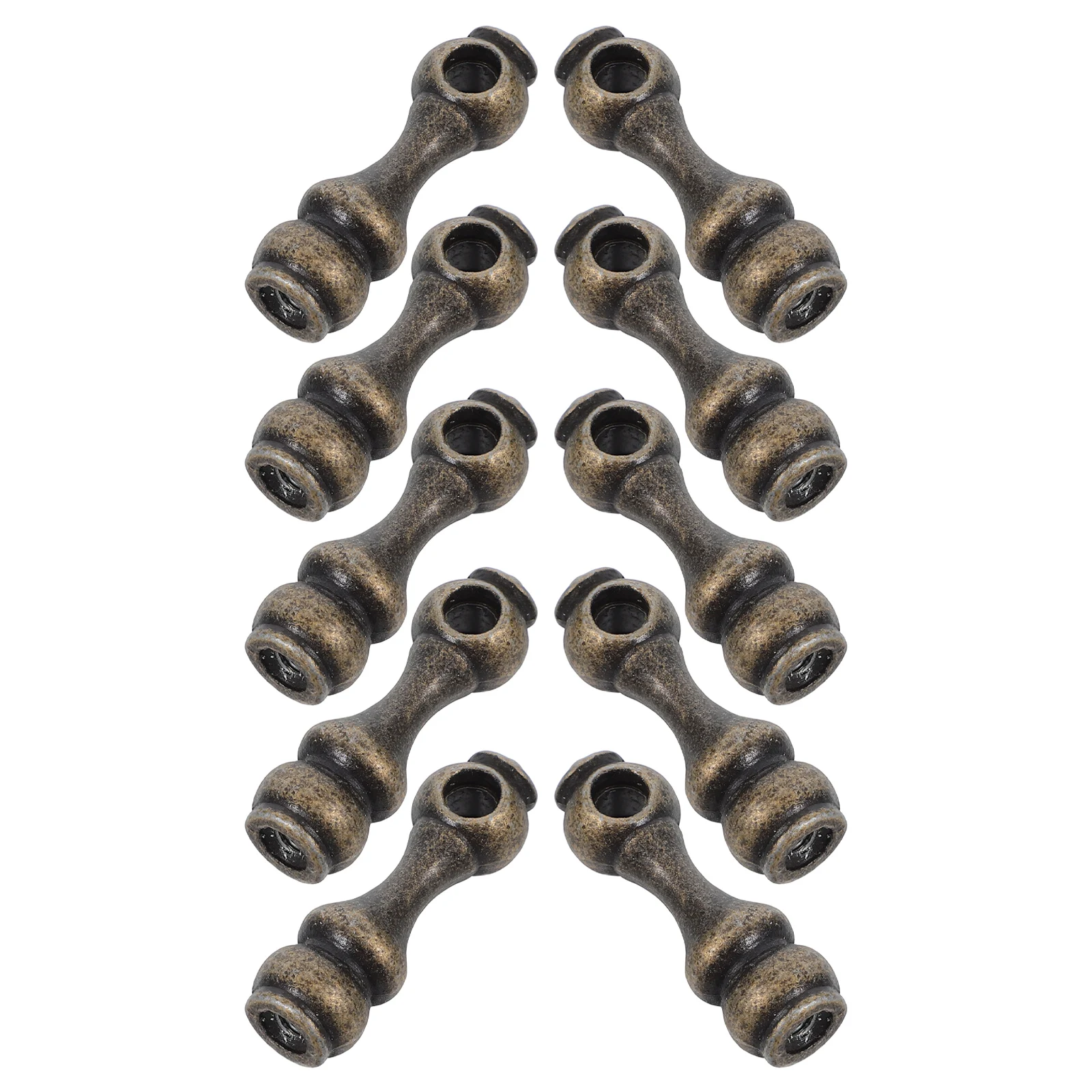 

10 Cabinet Guard Rail Connectors 6mm Round Hole Zinc Alloy Furniture Hardware Accessories Durable Multifunctional Easy