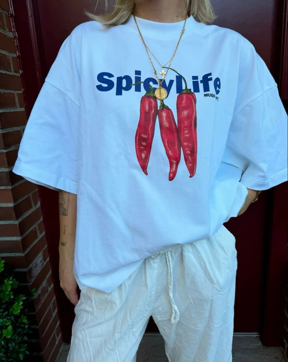 Spicy Life Chili Graphic Tee Pure  Summer Fashion Casual Funny National Culture Women T-Shirt Short Sleeves
