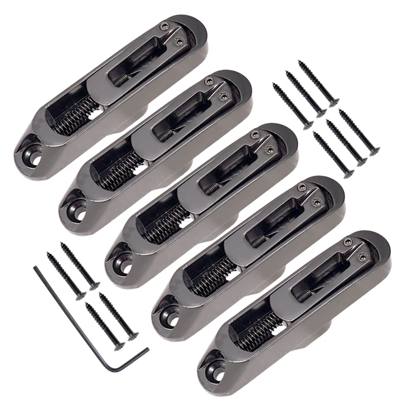 Guitar Bridge Sadlles Single Individual Bridge Saddles Tailpiece Set For 5 String Electric Guitar Bass Parts