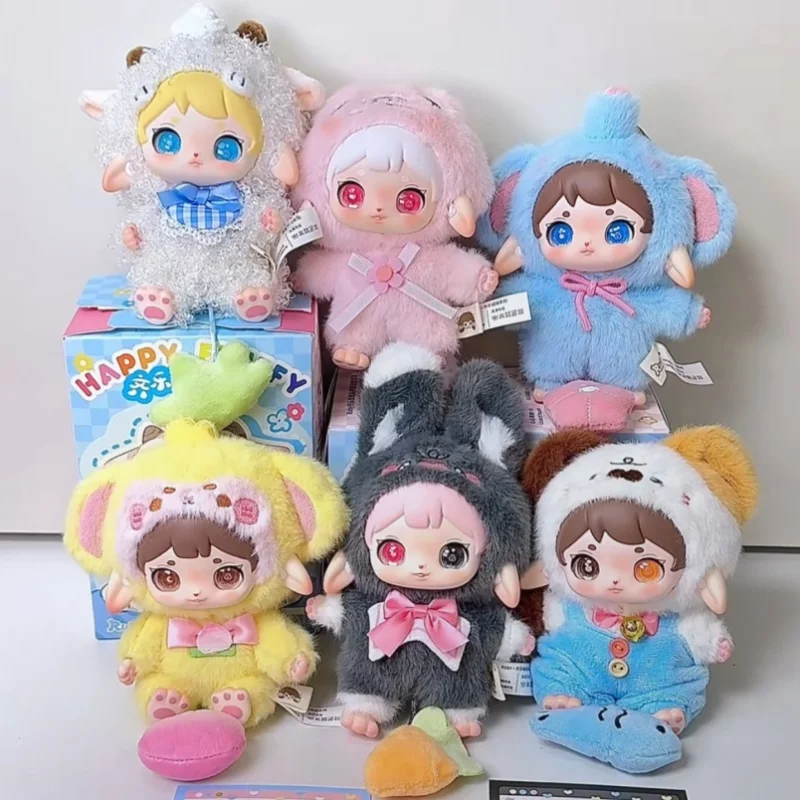 

Ruby Happy Fluffy Series слепая коробка Kawaii Ruby виниловая кукла с лицом Mystery Box милая фигурка-сюрприз игрушка сумка кулон кукла подарок