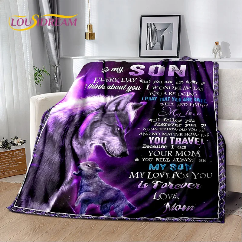 To My Daughter Son Grandedaughter Letter Christmas Present New Year Blanket,Soft Throw Blanket for Home Bedroom Bed Sofa Cover