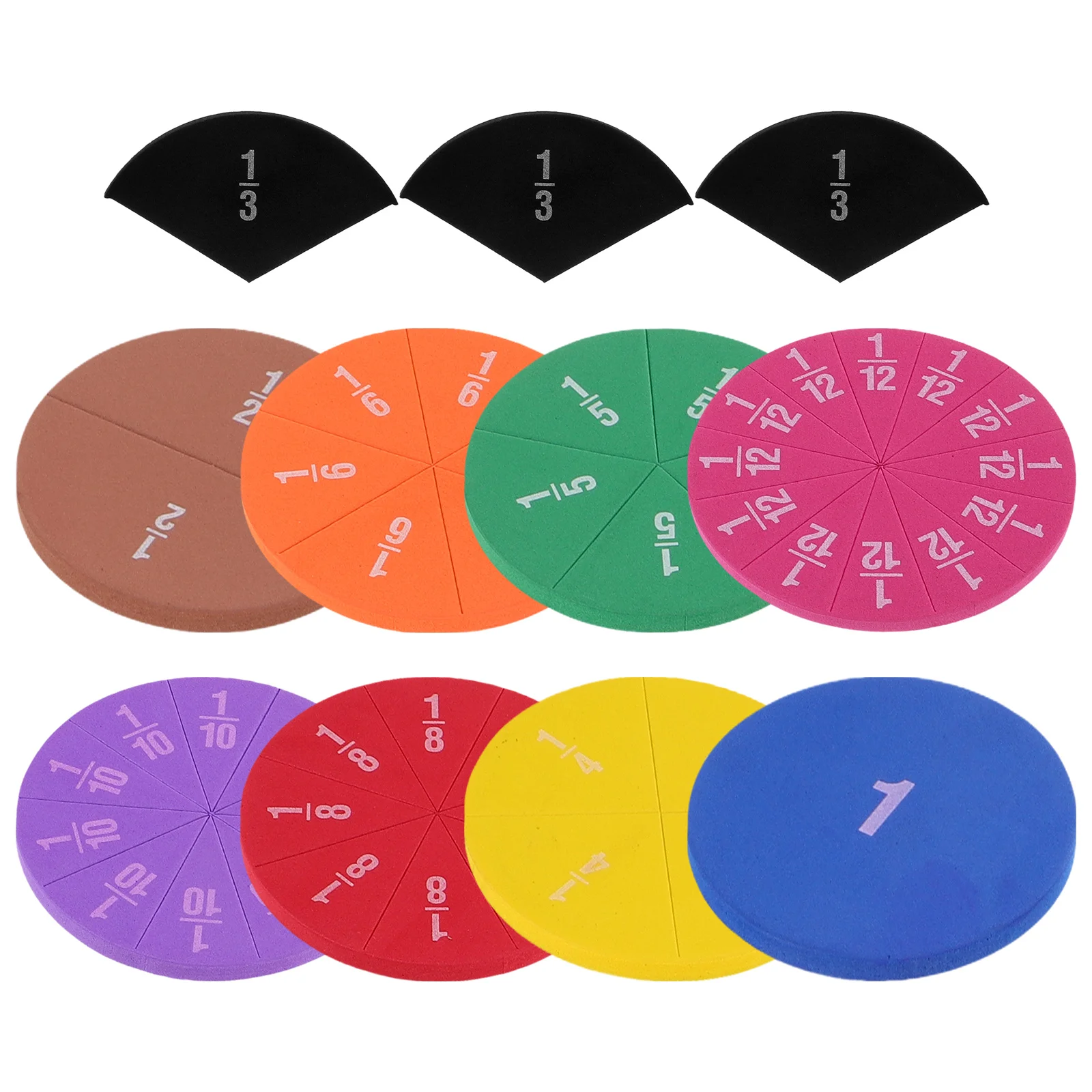 

Plastic Fraction Circles Math Learning Toys Kids Educational Resources Visual Aid Study Magnetic Home Decor