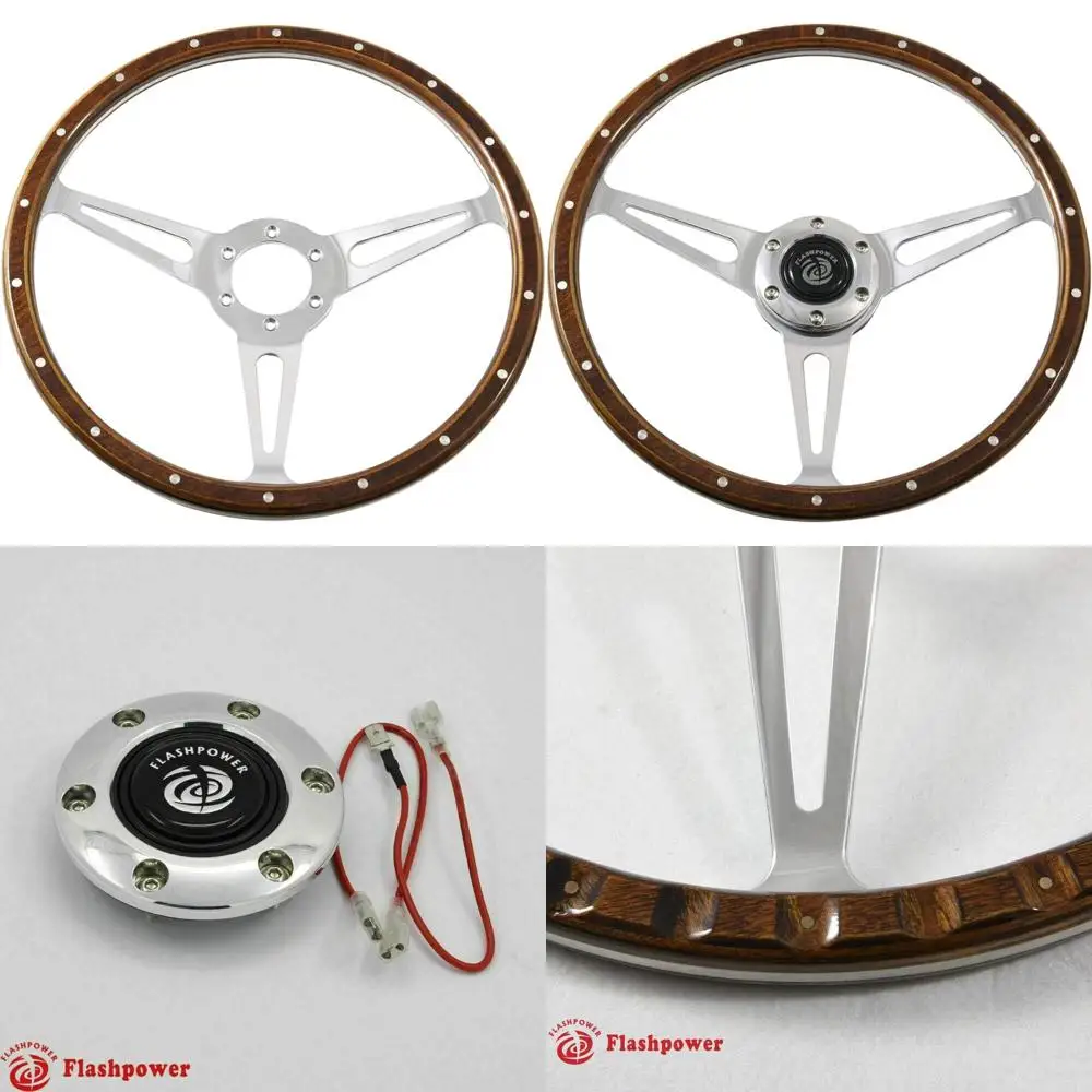 14인치 클래식 우드 스티어링 휠, 혼 버튼 복원 포함