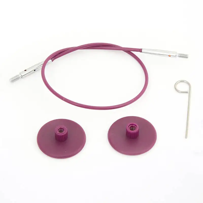 KnitPro Interchangeable Knitting Needle Cable Purple Cable