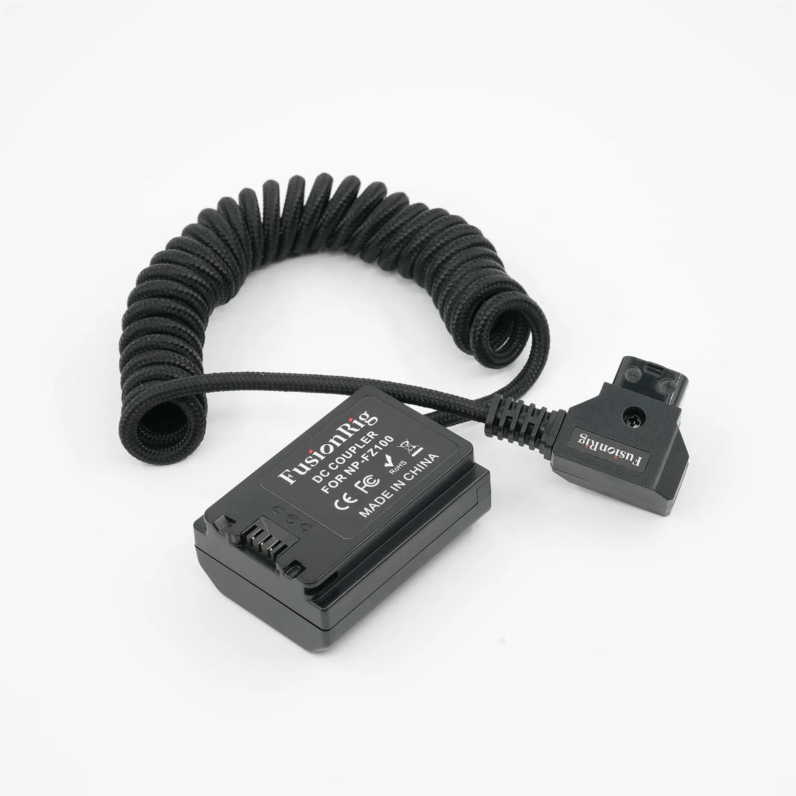 FusionRig D-Tap a NP-FZ100 Cable trenzado de nailon para batería simulada Cable de alimentación de batería analógica para SONY DSLR