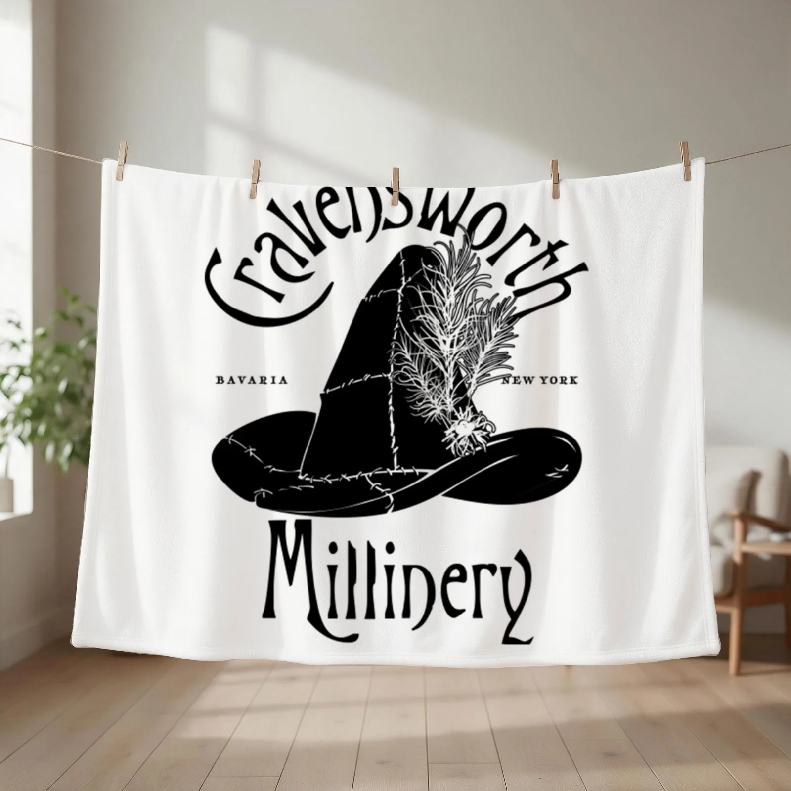 New What We Do In The Shadows T-ShirtCravensworth Millinery Throw Blanket couch cozy soft plush fuzzy picnic outdoor blanket