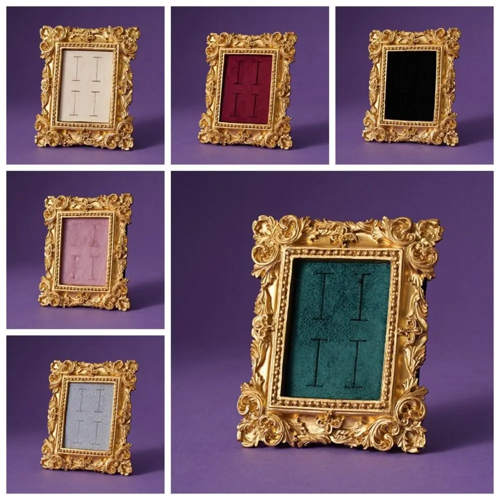 Photo Frame Vintage Ring Plate Mini Small Organizer Rack Ring Display Stand European-style Retro Rings Organizer