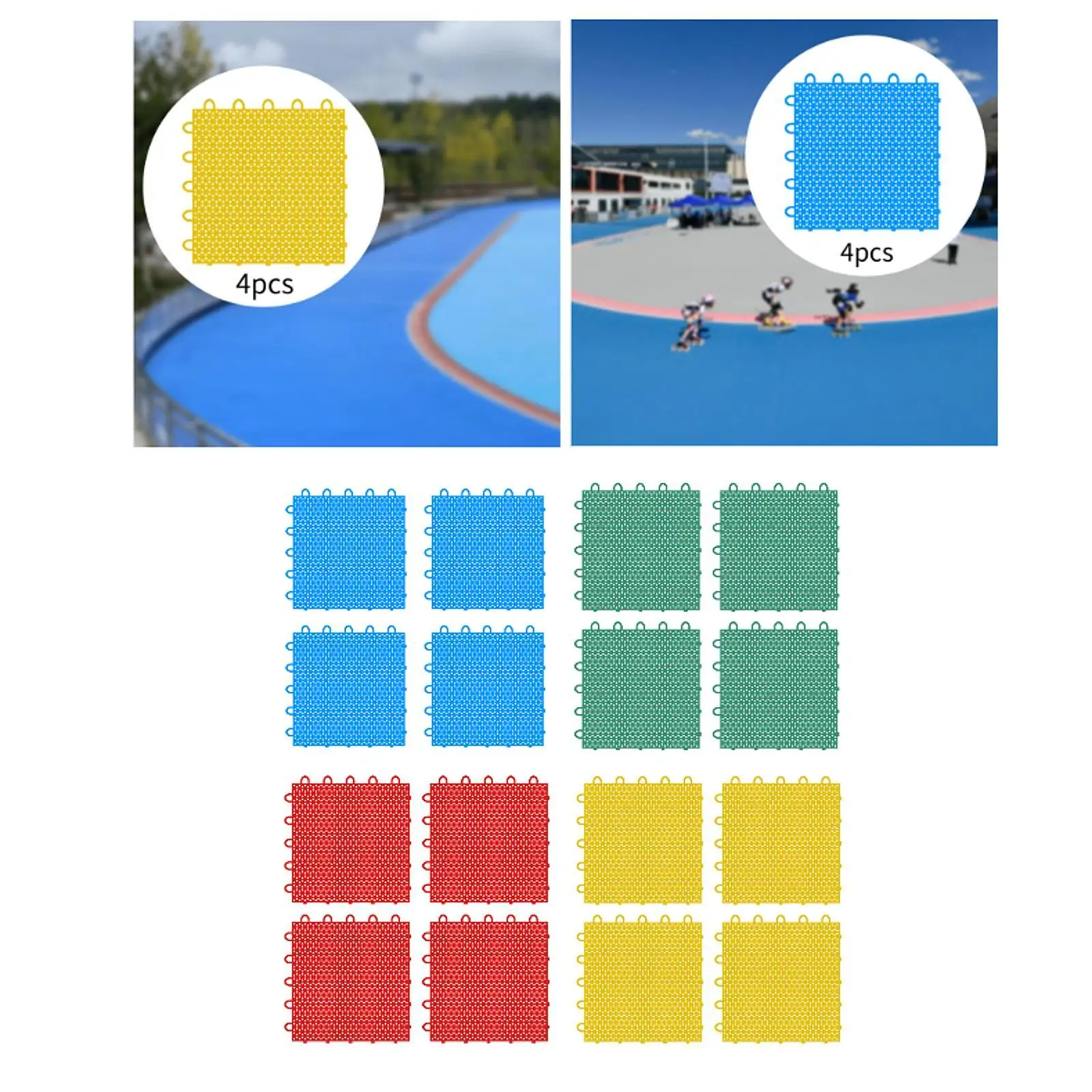 

4x Synthetic Ice Tiles Skating Floor Panels Hockey Training Equipment Board for Roller Skating Ball