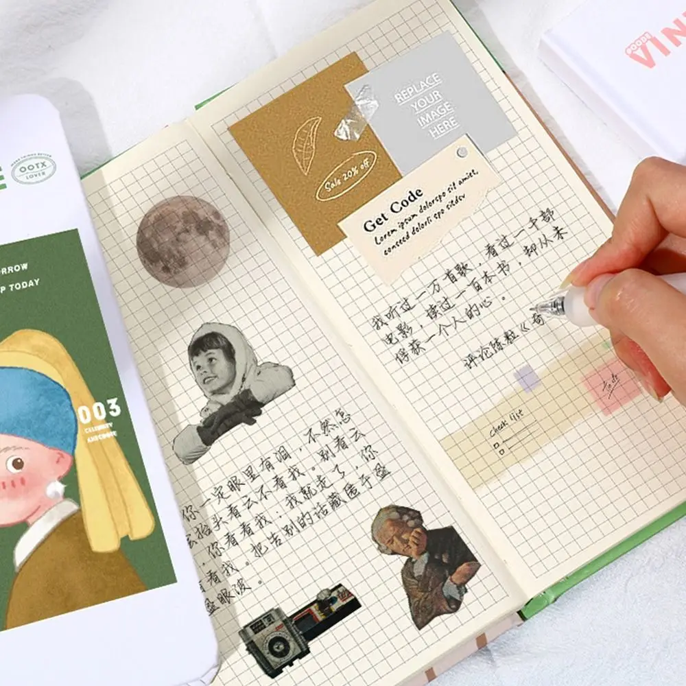 

Monthly Planner Journal Daily Book Hand Account Notebook Plaid Memo Notebook Agenda Diary Book DIY Albums Scrapbooking Book