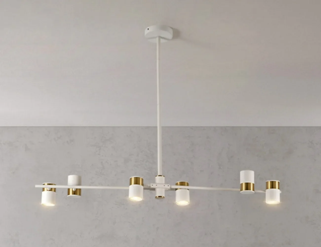 

Modern White Linear Chandelier Kitchen Dining Food Tables Pendant Lamp Home Decoration Luminaires Interior Lighting Fixture