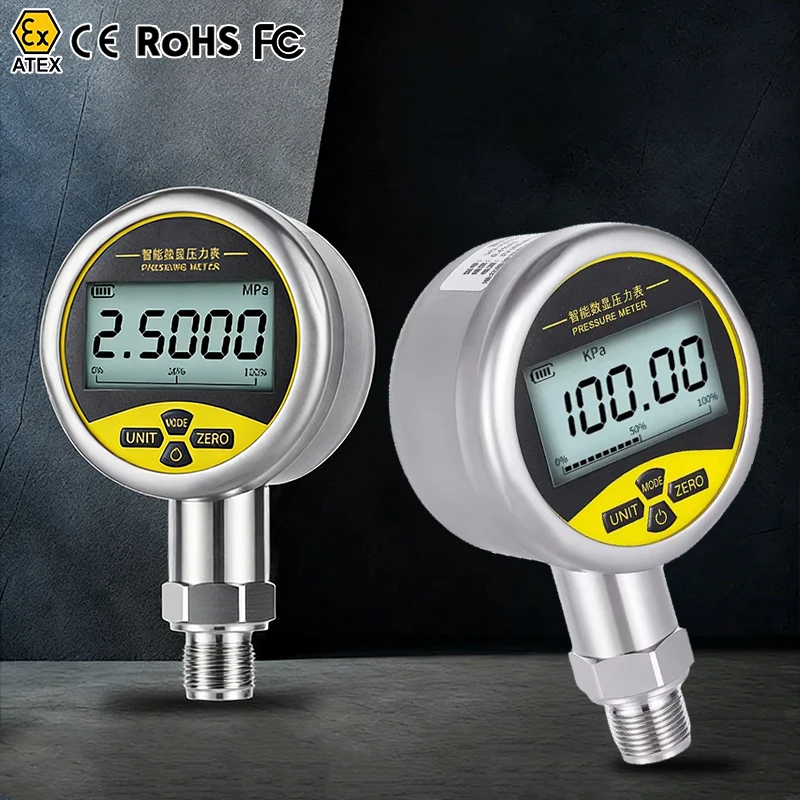 Pressure Gauge Vacuum Gauges Digital Vacuum Pressure Gauge Propane Manometer Digital Air Compressor Pressure Gauge Co2 Tank