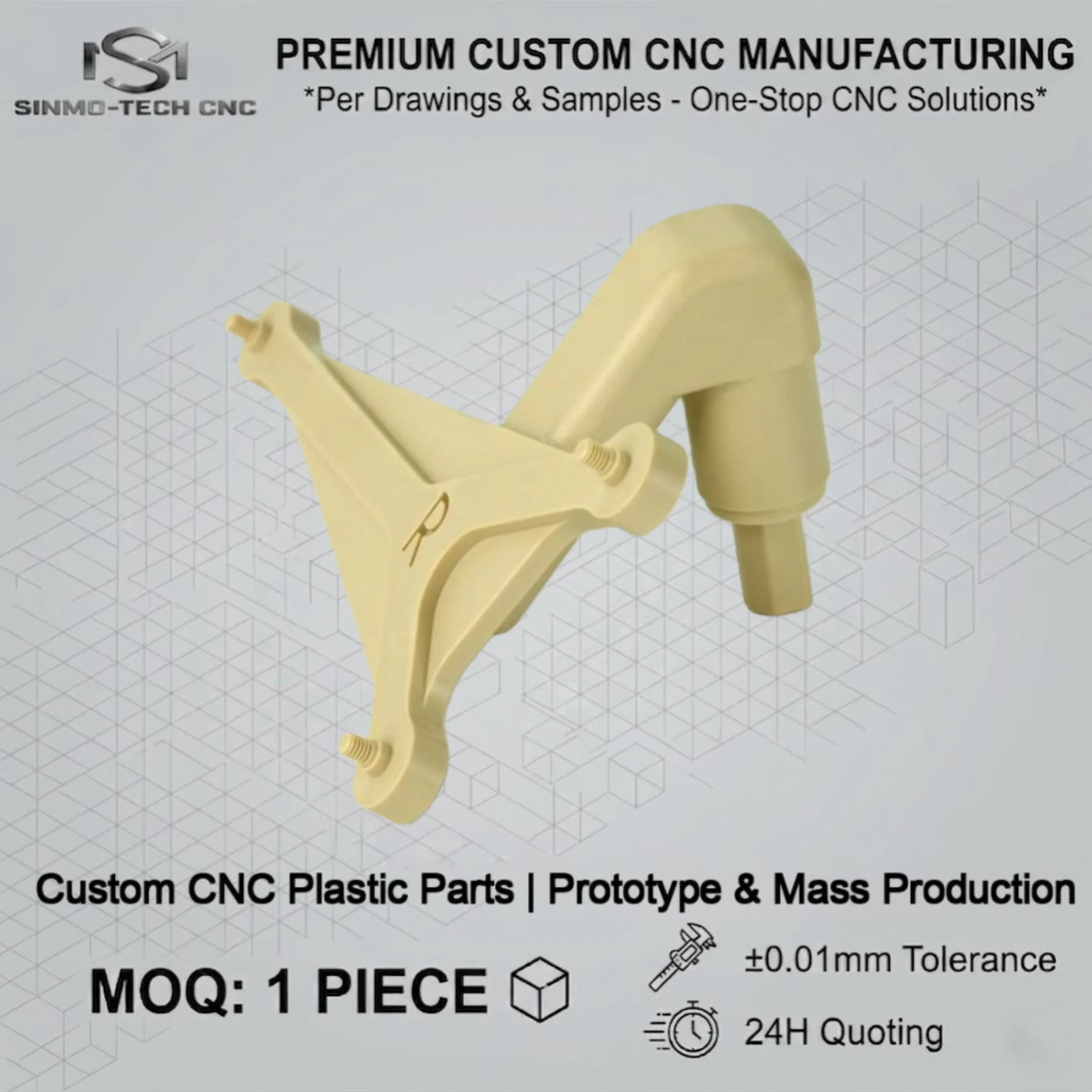 Custom CNC Machined Plastic Parts ABS PC PMMA Acrylic PET PSU CNC Milling Drilling Tapping Engineering Plastic Service