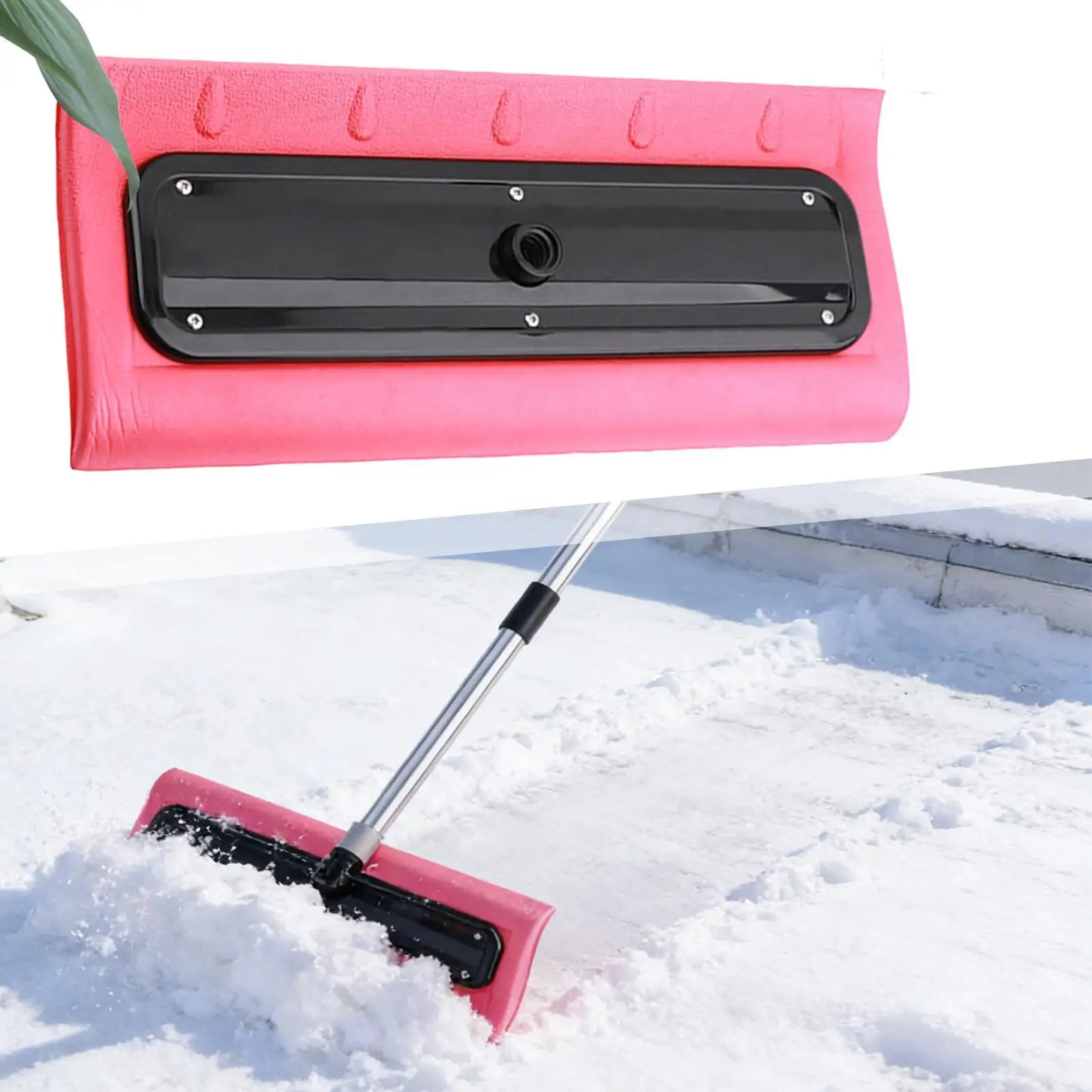 

Snow Rake for Roof Snow Foam Broom Scraper Pusher Lawn Ice Remover Rake for Roof Vehicle Home Garage Lawn Backyard Outdoor