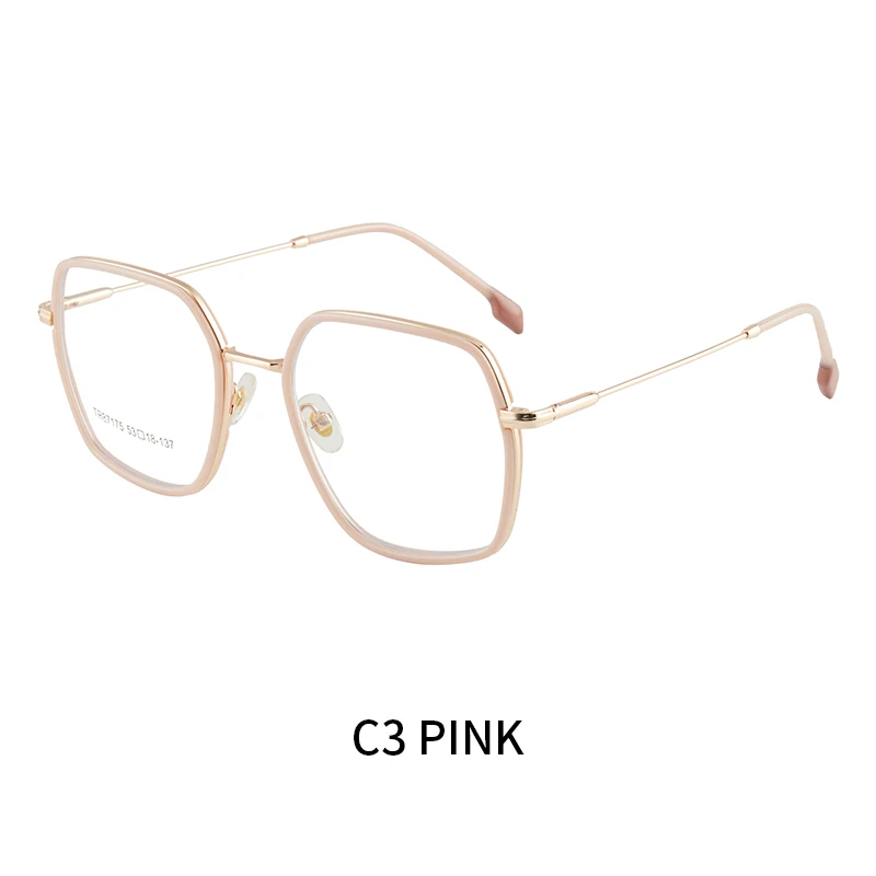 JMISUS Women Metal Prescription Glasses Square Progressive Optical Eyeglasses Anti-Blue Light Myopia/Hyperopia Eyewear