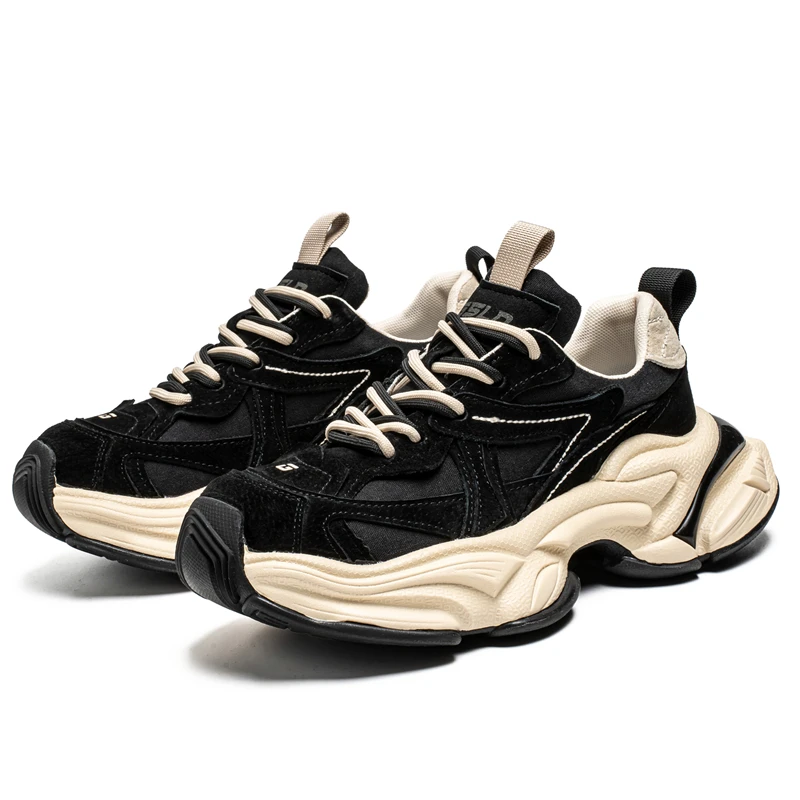 VIPOL Four Seasons Casual Sports Men's Shoes: Light Luxury Thick-Soled Running Shoes, Fashionable and Breathable Dad Shoes