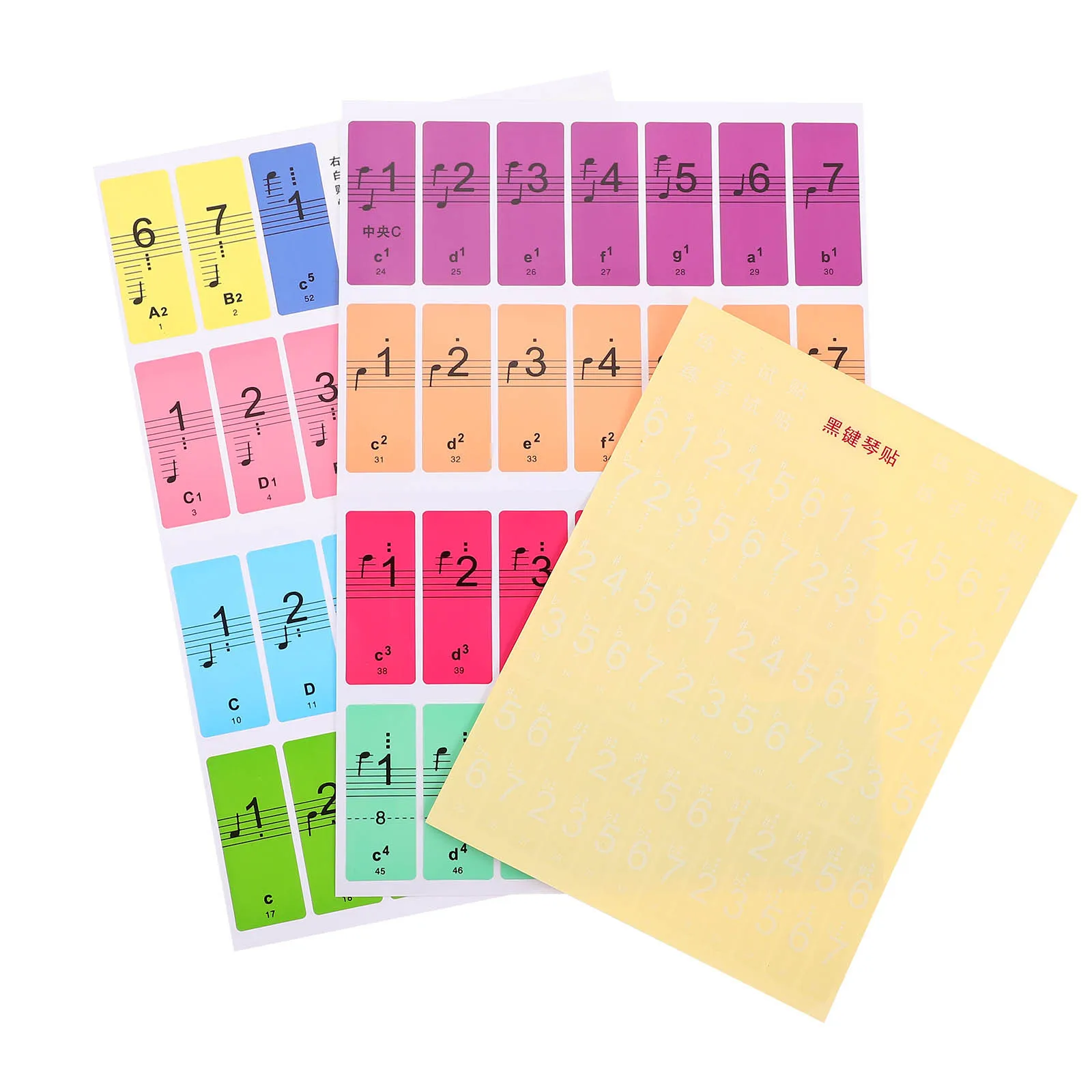 

2pcs Electric Piano Keyboard Sticker Waterproof Thin Film For Electronic Organ Beginner Practice Tool Piano Accessories Music