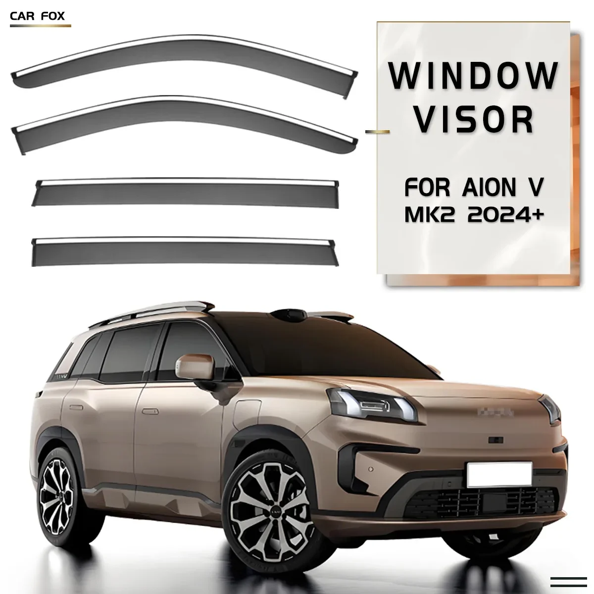 4Pcs Window Visor For AION V MK2 2024+ Weathershield Sun Rain Deflector Guard Car Window Deflector