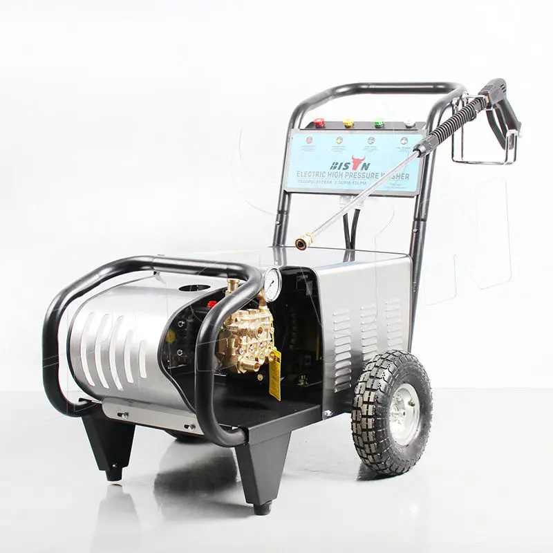 Wholesale electric commercial 220v 250bar 3600psi 5.5kw automatic high pressure car washer with two wheels