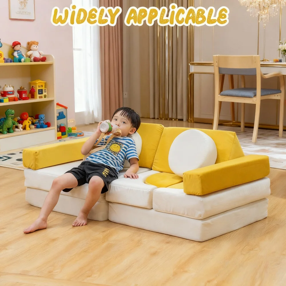 Couch, Detachable Modular Play Couch, Floor Sofa For Living Room, Convertible Foam And Floor Cushion Sofa, DIY Creativing Playr