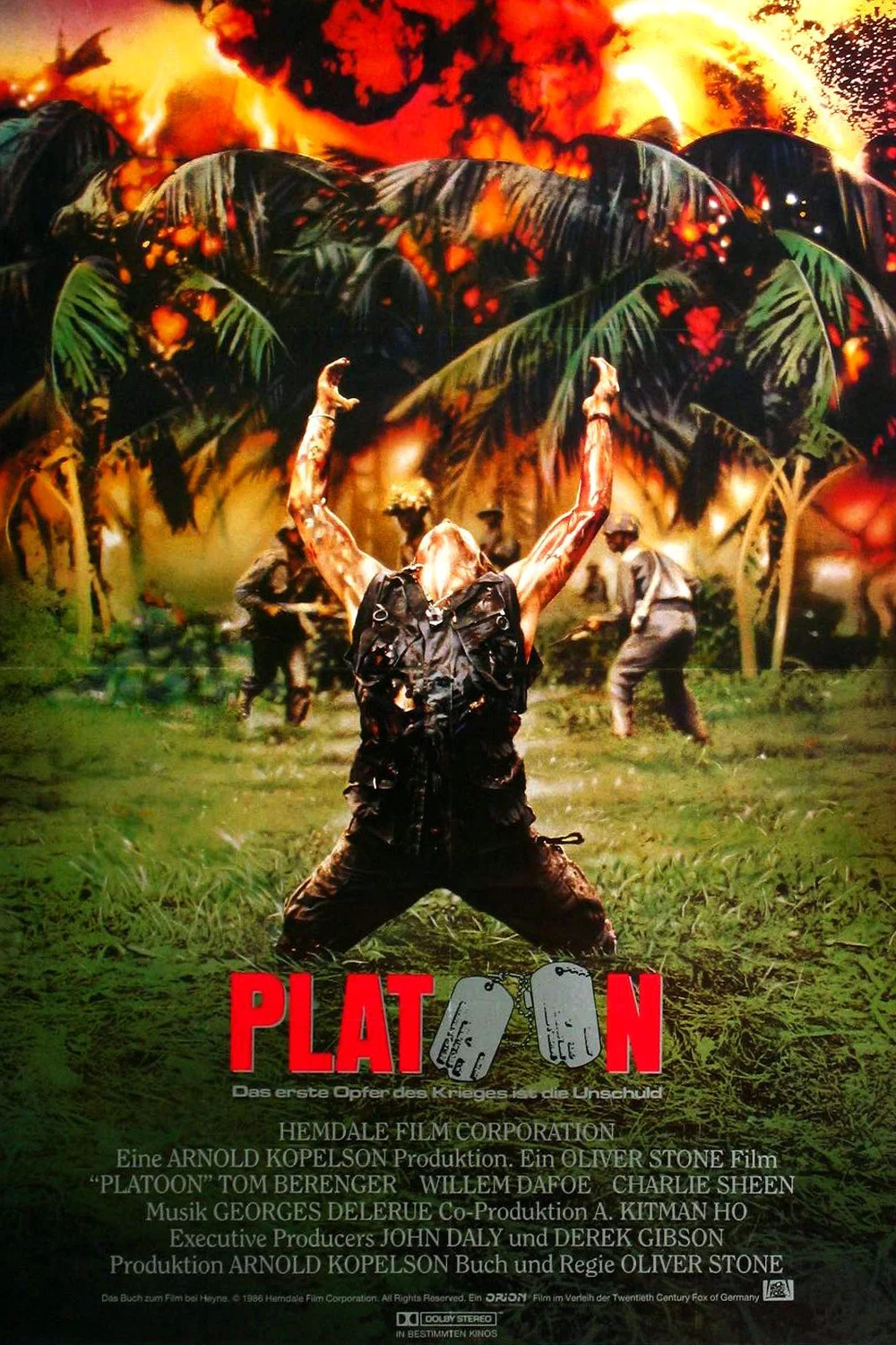 Hot Rare Movie Platoon (1986) Art SILK POSTER Wall Art Home Decorative painting