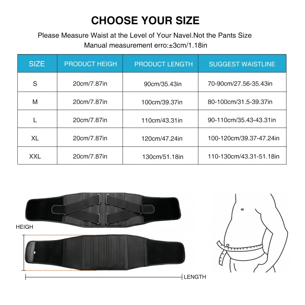 Air Mesh Back Brace for Men Women Lower Back Pain Relief with 6 Stays, Anti-skid, Adjustable Lumbar Support Belt for Sciatica