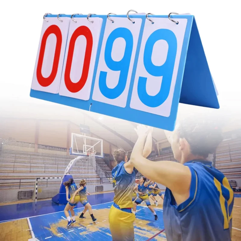 Table Top Scoreboard Collapsible Waterproof Score Turn Easily Turn Premium for Volleyball Football Badminton Basketball Tennis