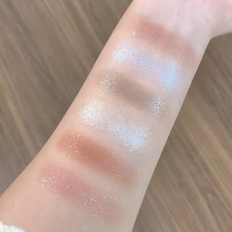 MYHO Zhu Zhan 4色多目的クリーム、チーク、アイシャドウ、口紅、高光沢、マット、美白のオールインワンプレート、pseu