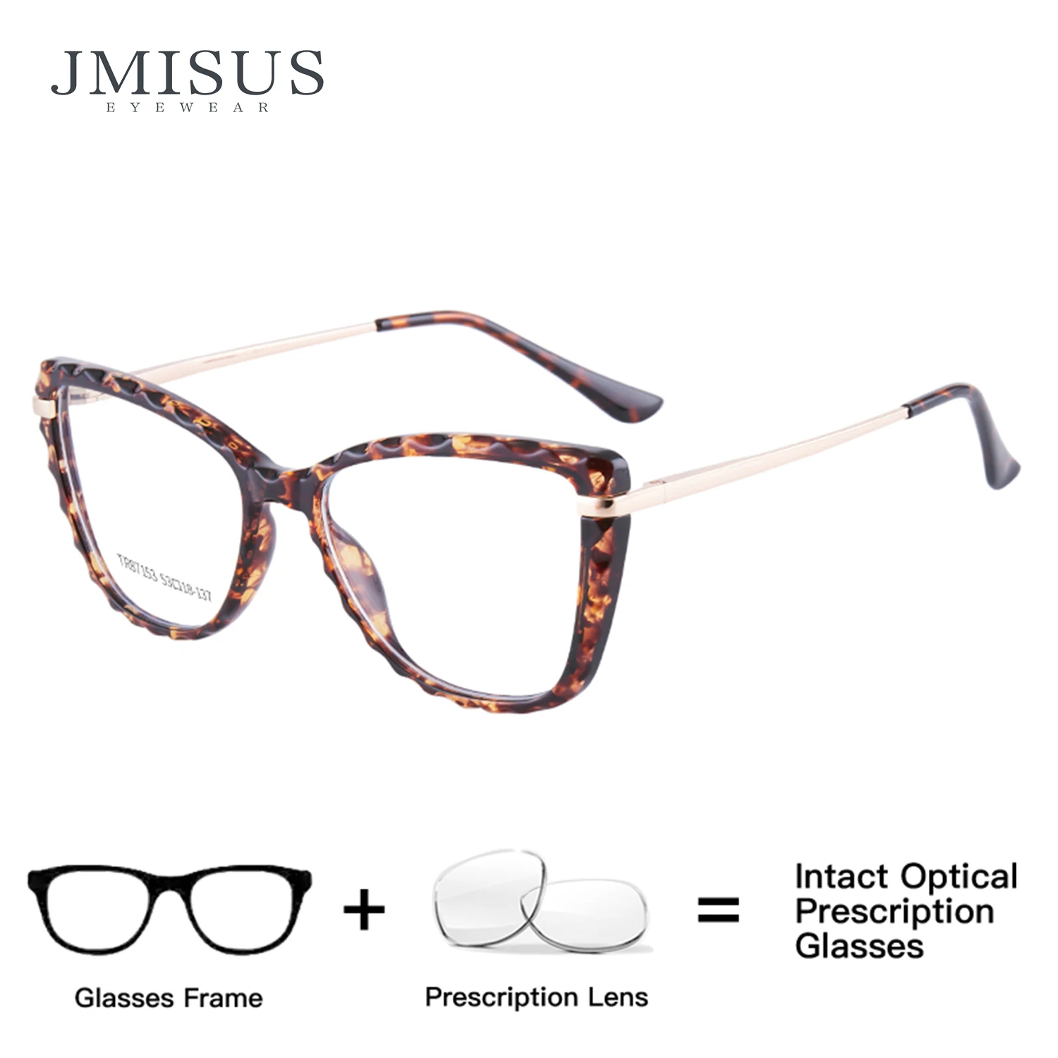 

JMISUS Retro Cat Eye Square Prescription Eyeglasses for Handmade Acetate Photochromic Optical Glasses Women